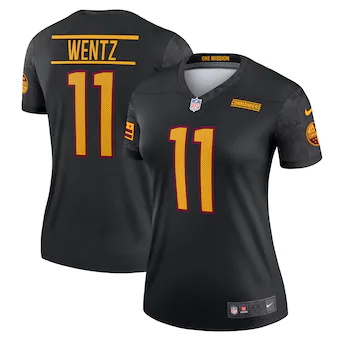 womens nike carson wentz black washington commanders altern